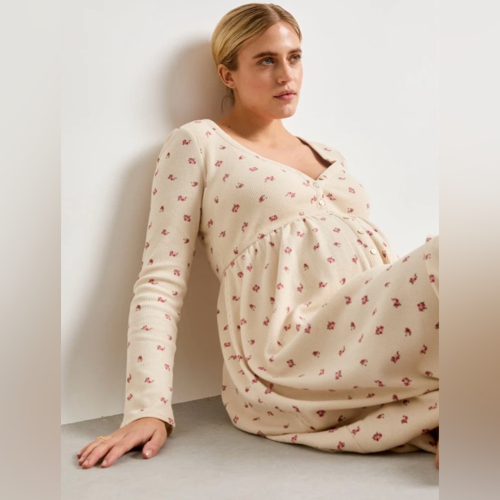 Hatch The Printed Waffle Nursing Dress - Picture 3 of 15